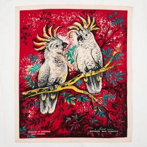 Vintage‎ Liddle Designs Australia Fast Colour White Cockatoo Screen Art Print